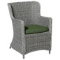 Madison Cojín para silla de mimbre de jardín Panama verde 48x48 cm Madison Cojín para silla de mimbre de jardín Panama verde 48x48 cm