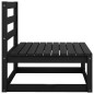 vidaXL Set de muebles de jardín 2 pzas con cojines madera pino negro