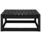 vidaXL Set de muebles de jardín 2 pzas con cojines madera pino negro