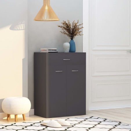 vidaXL Mueble zapatero de madera contrachapada gris 60x35x84 cm