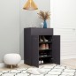 vidaXL Mueble zapatero de madera contrachapada gris 60x35x84 cm