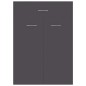 vidaXL Mueble zapatero de madera contrachapada gris 60x35x84 cm