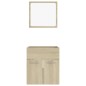 vidaXL Set de muebles de baño 2 pzas contrachapada color roble Sonoma vidaXL Set de muebles de baño 2 pzas contrachapada color roble Sonoma