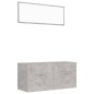 vidaXL Set muebles de baño 2 piezas madera contrachapada gris hormigón vidaXL Set muebles de baño 2 piezas madera contrachapada gris hormigón