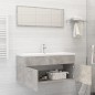 vidaXL Set muebles de baño 2 piezas madera contrachapada gris hormigón vidaXL Set muebles de baño 2 piezas madera contrachapada gris hormigón