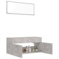 vidaXL Set muebles de baño 2 piezas madera contrachapada gris hormigón vidaXL Set muebles de baño 2 piezas madera contrachapada gris hormigón