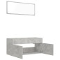 vidaXL Set muebles de baño 2 piezas madera contrachapada gris hormigón vidaXL Set muebles de baño 2 piezas madera contrachapada gris hormigón