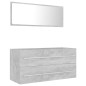 vidaXL Set muebles de baño 2 piezas madera contrachapada gris hormigón vidaXL Set muebles de baño 2 piezas madera contrachapada gris hormigón