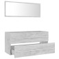 vidaXL Set muebles de baño 2 piezas madera contrachapada gris hormigón vidaXL Set muebles de baño 2 piezas madera contrachapada gris hormigón