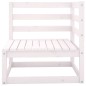 vidaXL Set de muebles de jardín 2 pzas con cojines madera pino blanco