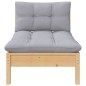 vidaXL Juego de muebles de jardín 3 pzas con cojines gris madera pino vidaXL Juego de muebles de jardín 3 pzas con cojines gris madera pino