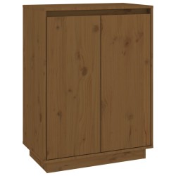 vidaXL Armario zapatero madera maciza de pino marrón miel 60x35x80 cm