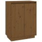 vidaXL Armario zapatero madera maciza de pino marrón miel 60x35x80 cm