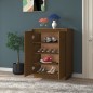 vidaXL Armario zapatero madera maciza de pino marrón miel 60x35x80 cm