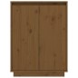 vidaXL Armario zapatero madera maciza de pino marrón miel 60x35x80 cm