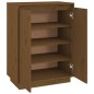 vidaXL Armario zapatero madera maciza de pino marrón miel 60x35x80 cm