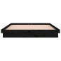vidaXL Estructura de cama con LED madera maciza negro 135x190 cm vidaXL Estructura de cama con LED madera maciza negro 135x190 cm