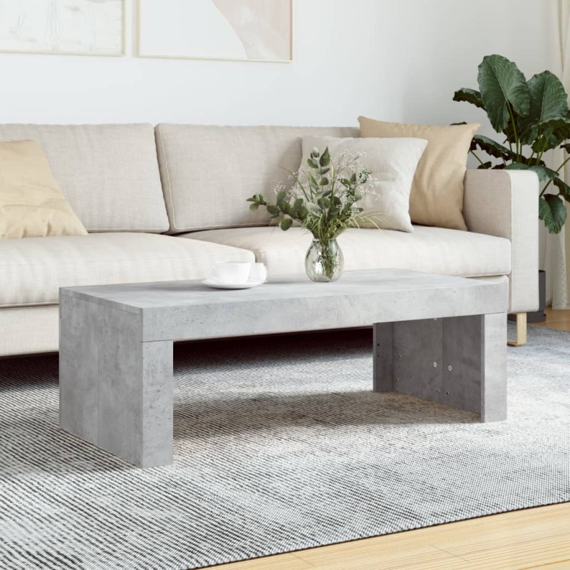 vidaXL Mesa de centro madera de ingeniería gris hormigón 102x50x36 cm vidaXL Mesa de centro madera de ingeniería gris hormigón 102x50x36 cm