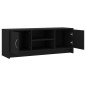 vidaXL Mueble de TV madera de ingeniería negro 102x30x37,5 cm vidaXL Mueble de TV madera de ingeniería negro 102x30x37,5 cm