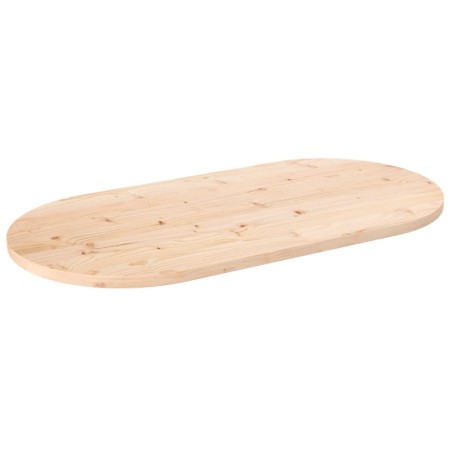 vidaXL Tablero de mesa ovalado madera maciza de pino 100x50x2,5 cm