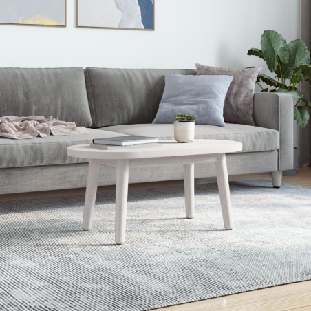 vidaXL Tablero de mesa ovalado madera maciza pino blanco 60x30x2,5 cm