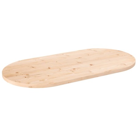 vidaXL Tablero de mesa ovalado madera maciza de pino 90x45x2,5 cm