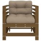 vidaXL Sillones de jardín cojines 2 uds madera maciza pino marrón miel vidaXL Sillones de jardín cojines 2 uds madera maciza pino marrón miel