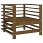 vidaXL Sillones de jardín cojines 2 uds madera maciza pino marrón miel vidaXL Sillones de jardín cojines 2 uds madera maciza pino marrón miel