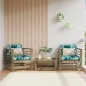 vidaXL Sillones de jardín con cojines 2 uds madera de pino impregnada