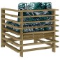 vidaXL Sillones de jardín con cojines 2 uds madera de pino impregnada