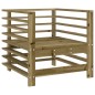 vidaXL Sillones de jardín con cojines 2 uds madera de pino impregnada