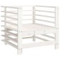 vidaXL Sillones de jardín con cojines 2 uds madera maciza pino blanco vidaXL Sillones de jardín con cojines 2 uds madera maciza pino blanco