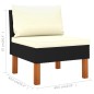 vidaXL Sofás centrales 3 uds ratán sintético y madera de eucalipto vidaXL Sofás centrales 3 uds ratán sintético y madera de eucalipto