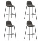 vidaXL Juego de mesa alta y taburetes 5 piezas tela gris oscuro
