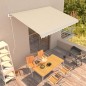 vidaXL Toldo automático retráctil color crema 400x300 cm vidaXL Toldo automático retráctil color crema 400x300 cm