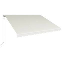 vidaXL Toldo automático retráctil color crema 400x300 cm
