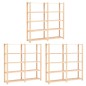vidaXL Estantería 5 niveles 3 unidades madera pino maciza 500 kg vidaXL Estantería 5 niveles 3 unidades madera pino maciza 500 kg