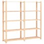 vidaXL Estantería 5 niveles 3 unidades madera pino maciza 500 kg vidaXL Estantería 5 niveles 3 unidades madera pino maciza 500 kg