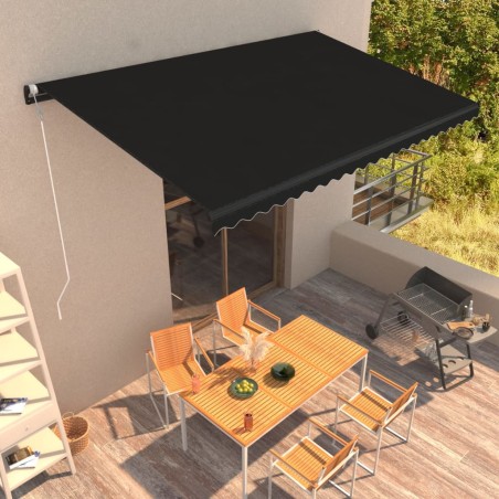 vidaXL Toldo retráctil automático gris antracita 600x300 cm