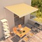 vidaXL Toldo manual retráctil amarillo y blanco 400x300 cm vidaXL Toldo manual retráctil amarillo y blanco 400x300 cm