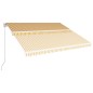 vidaXL Toldo manual retráctil amarillo y blanco 400x300 cm vidaXL Toldo manual retráctil amarillo y blanco 400x300 cm