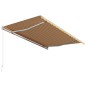 vidaXL Toldo manual retráctil amarillo y blanco 400x300 cm vidaXL Toldo manual retráctil amarillo y blanco 400x300 cm