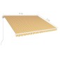vidaXL Toldo manual retráctil amarillo y blanco 400x300 cm vidaXL Toldo manual retráctil amarillo y blanco 400x300 cm