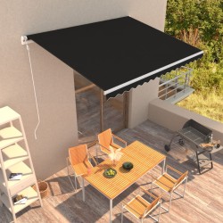 vidaXL Toldo automático retráctil gris antracita 400x300 cm