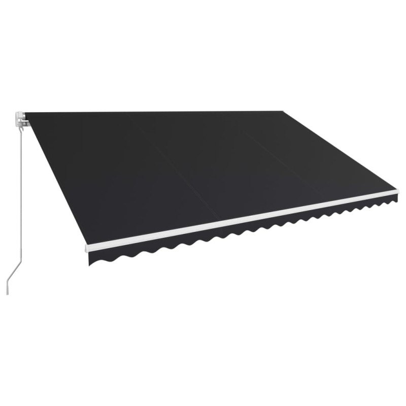 vidaXL Toldo retráctil manual gris antracita 500x300 cm vidaXL Toldo retráctil manual gris antracita 500x300 cm