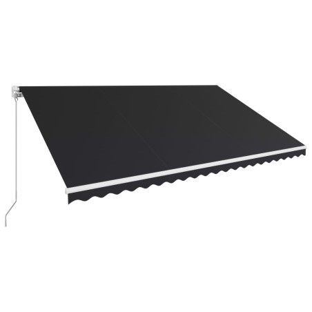 vidaXL Toldo retráctil manual gris antracita 500x300 cm