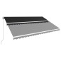 vidaXL Toldo retráctil manual gris antracita 500x300 cm vidaXL Toldo retráctil manual gris antracita 500x300 cm
