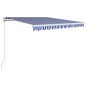 vidaXL Toldo manual retráctil azul y blanco 350x250 cm vidaXL Toldo manual retráctil azul y blanco 350x250 cm
