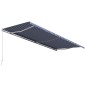 vidaXL Toldo manual retráctil azul y blanco 600x300 cm