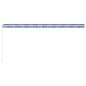 vidaXL Toldo manual retráctil azul y blanco 600x300 cm
